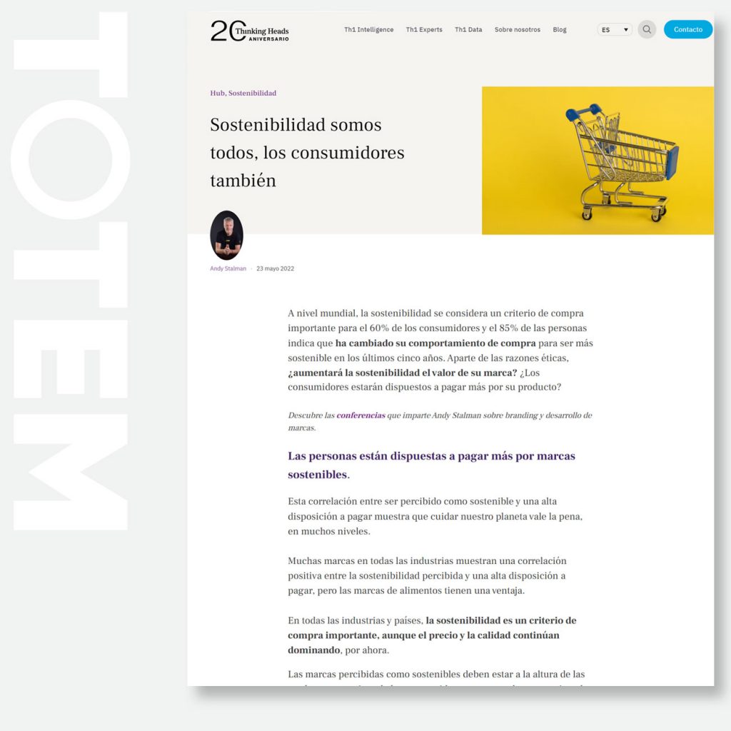 Sostenibilidad somos todos, los consumidores también